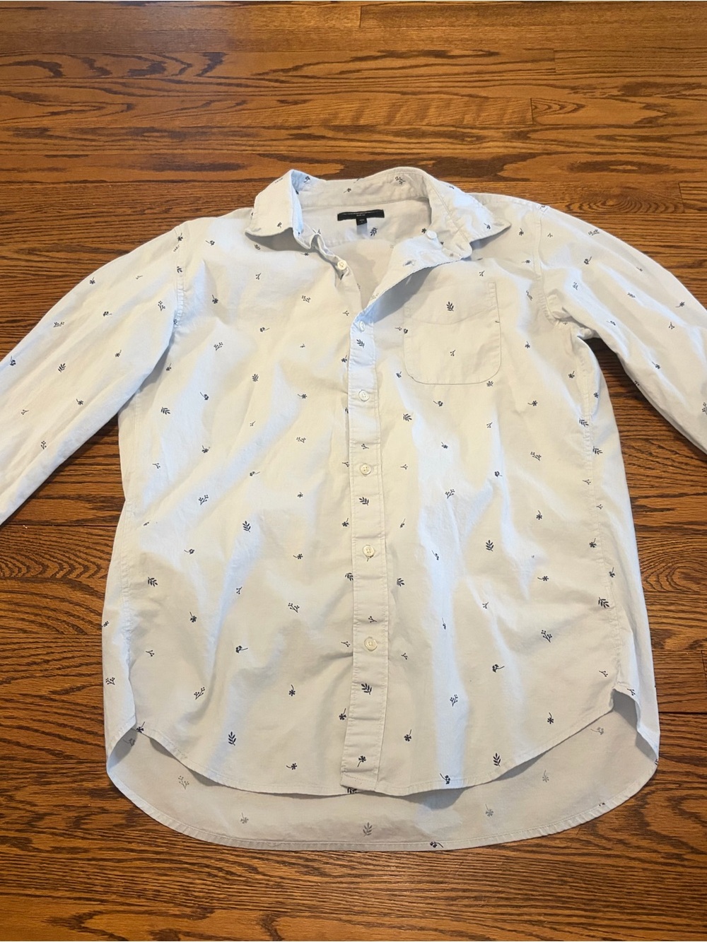 Bonobos Light Blue Button-Up Shirt with Navy Micro Prints